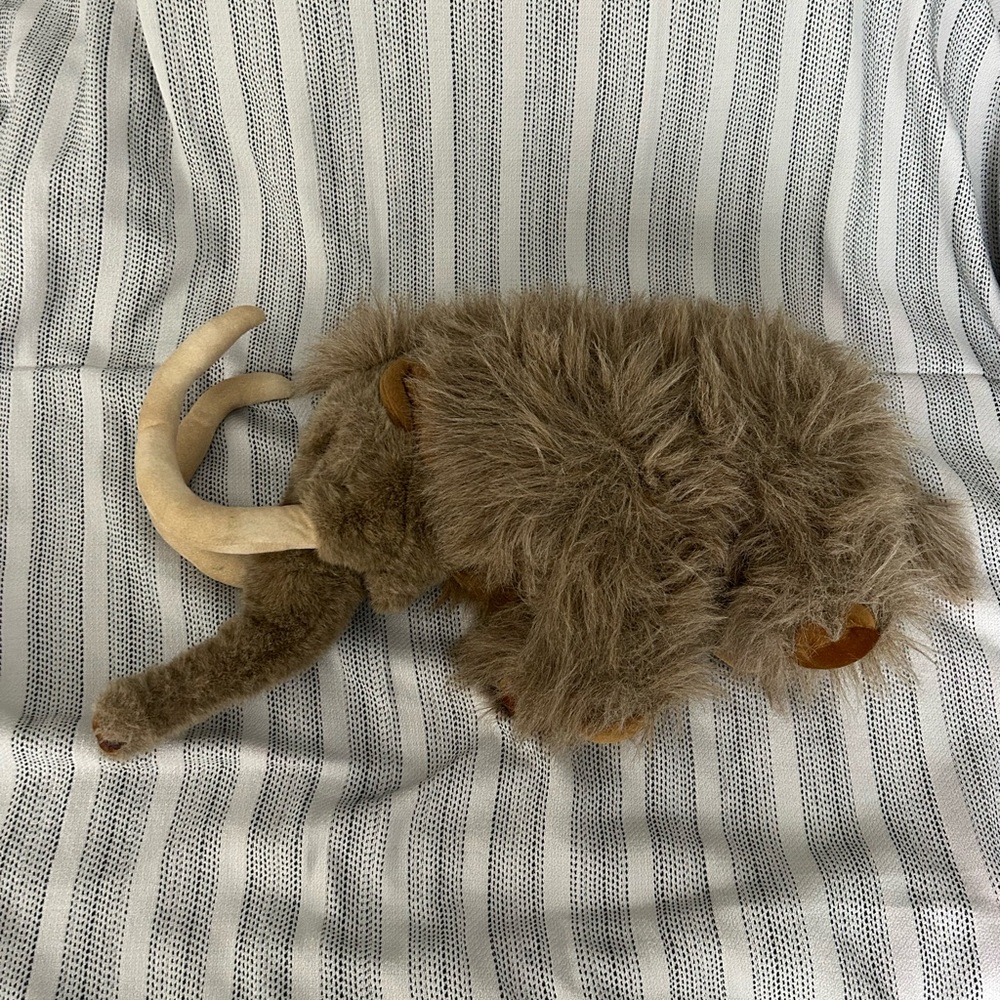 Discovery Channel Woolly Mammoth Stuffed Animal - Brown Faux Fur